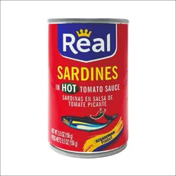 Real Sardines In Hot Tomato Sauce 5.50 oz