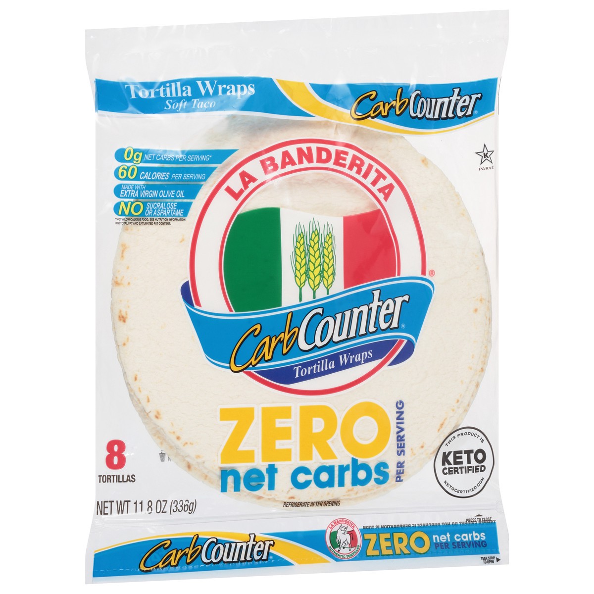 slide 4 of 13, La Banderita Carb Counter Zero Net Carbs 8 ct, 8 ct