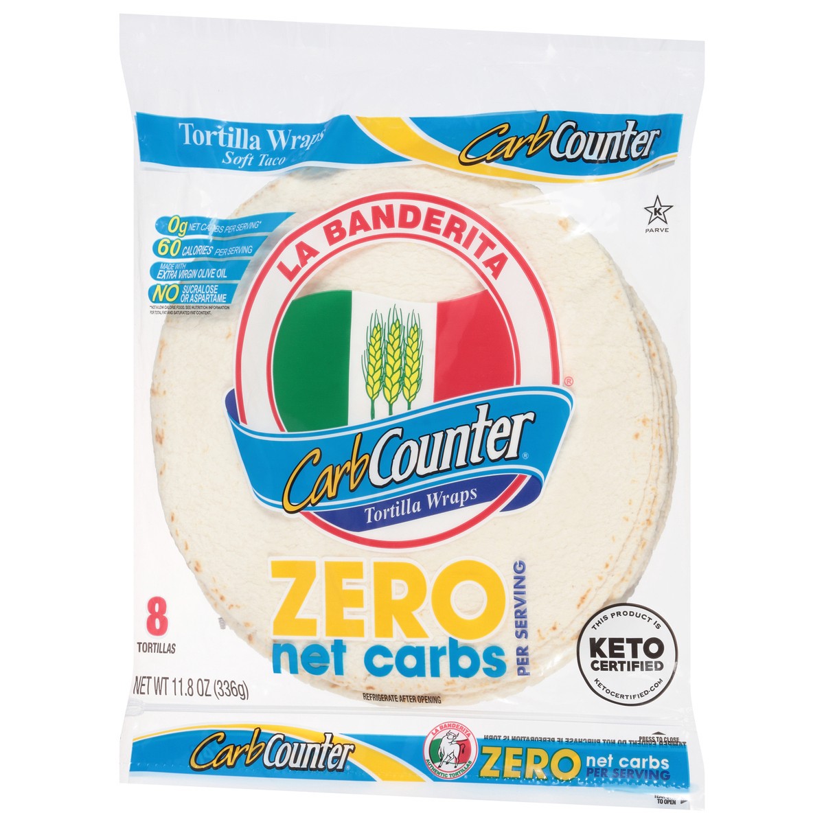 slide 3 of 13, La Banderita Carb Counter Zero Net Carbs 8 ct, 8 ct