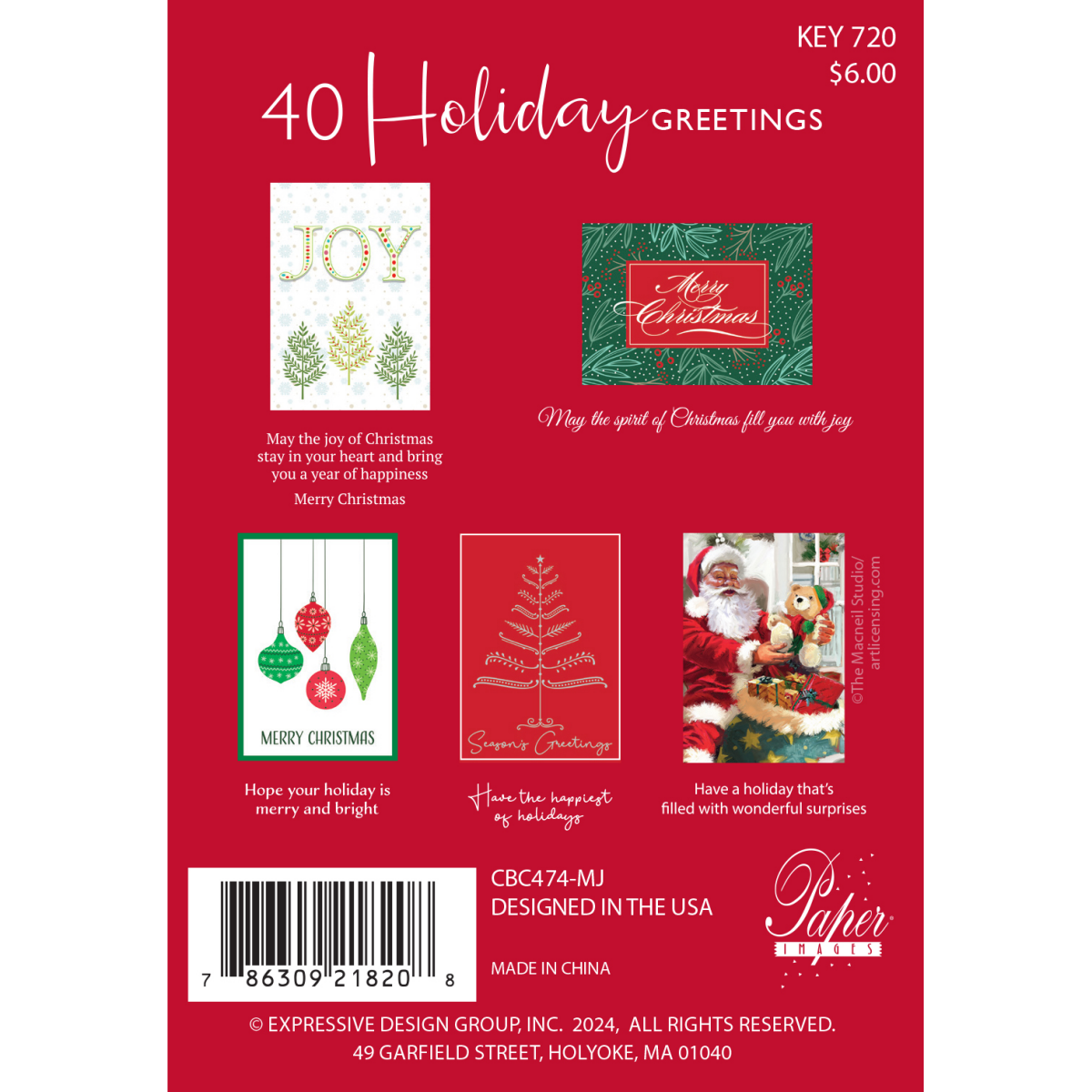 slide 29 of 29, Paper Images Christmas Greeting Cards Assorted, 40 Count, 40 ct