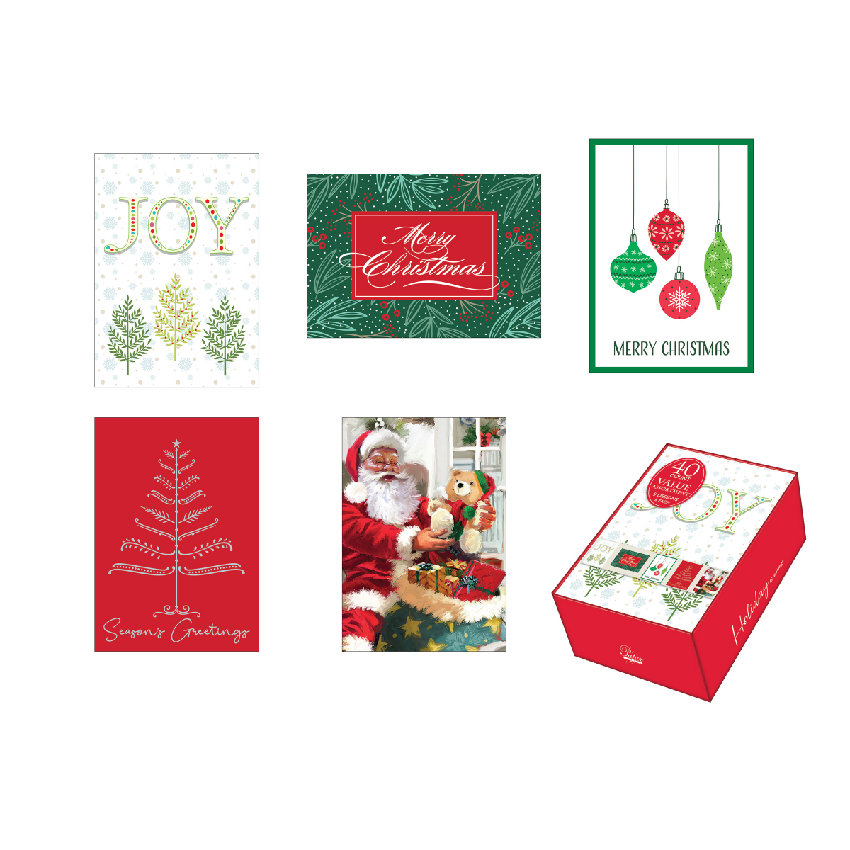 slide 1 of 29, Paper Images Christmas Greeting Cards Assorted, 40 Count, 40 ct