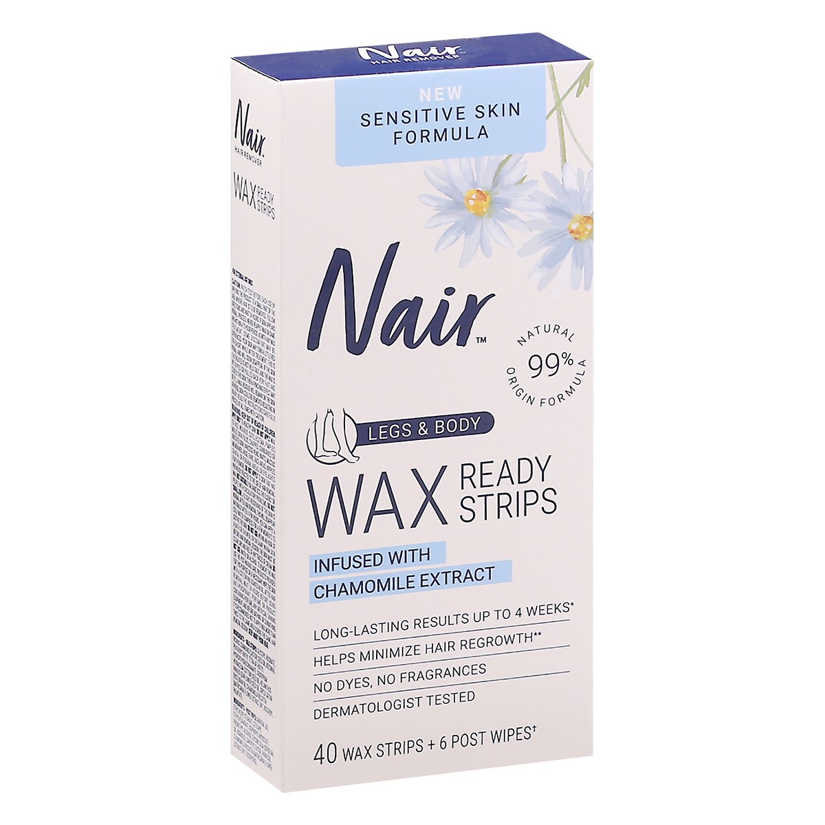 slide 6 of 9, Nair Sensitive Ready Wax Strips, Legs & Body, 40 ct, 7 ct