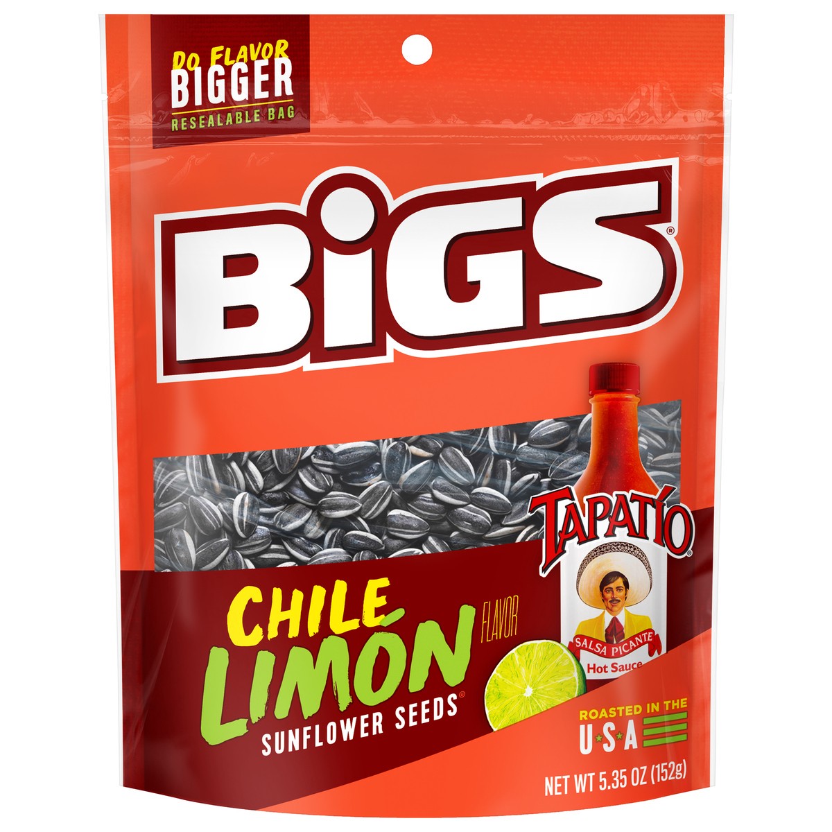 slide 1 of 8, BIGS Chile Limon Flavor Sunflower Seeds - 5.35 oz, 5.35 oz