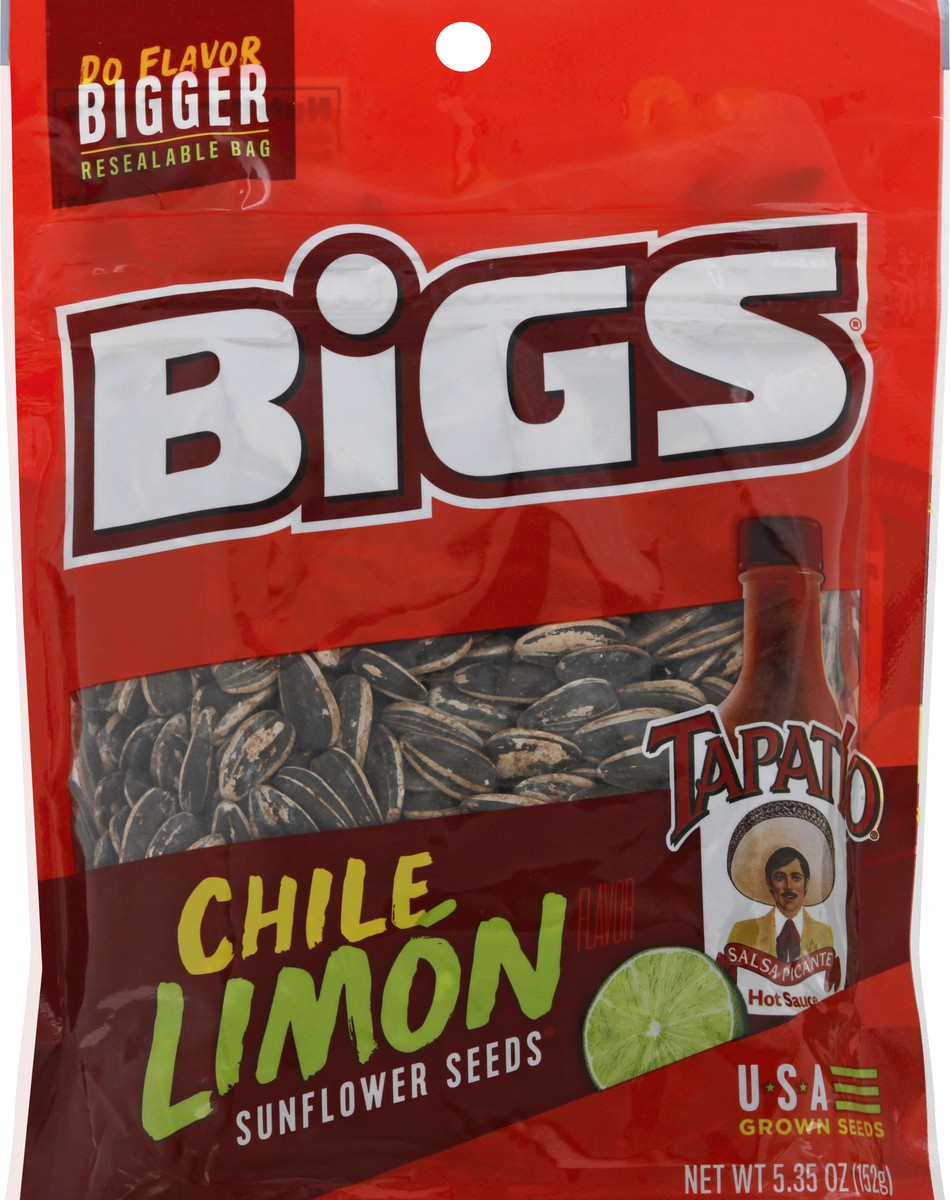 slide 4 of 8, BIGS Chile Limon Flavor Sunflower Seeds 5.35 oz, 5.35 oz