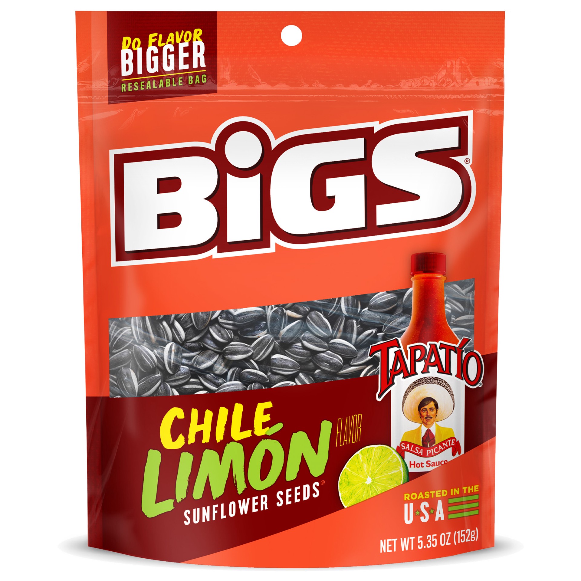 slide 1 of 8, BIGS Chile Limon Flavor Sunflower Seeds 5.35 oz, 5.35 oz