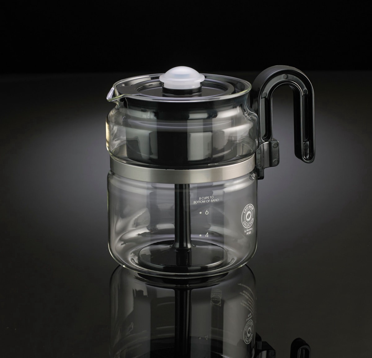 slide 5 of 5, Medelco Cafe Brew 8 Cup Glass Stovetop Percolator - PK008-BL-2, 8 cups
