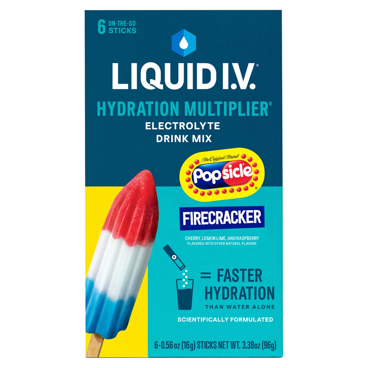 slide 1 of 12, Liquid I.V. Hydration Multiplier - Popsicle Firecracker - Hydration Powder Packets | Electrolyte Powder Drink Mix | Convenient Single-Serving Sticks | Non-GMO, 3.38 oz