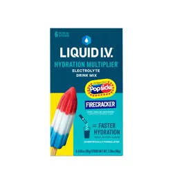 Liquid I.V. Hydration Multiplier - Popsicle Firecracker - Hydration Powder Packets | Electrolyte Powder Drink Mix | Convenient Single-Serving Sticks | Non-GMO