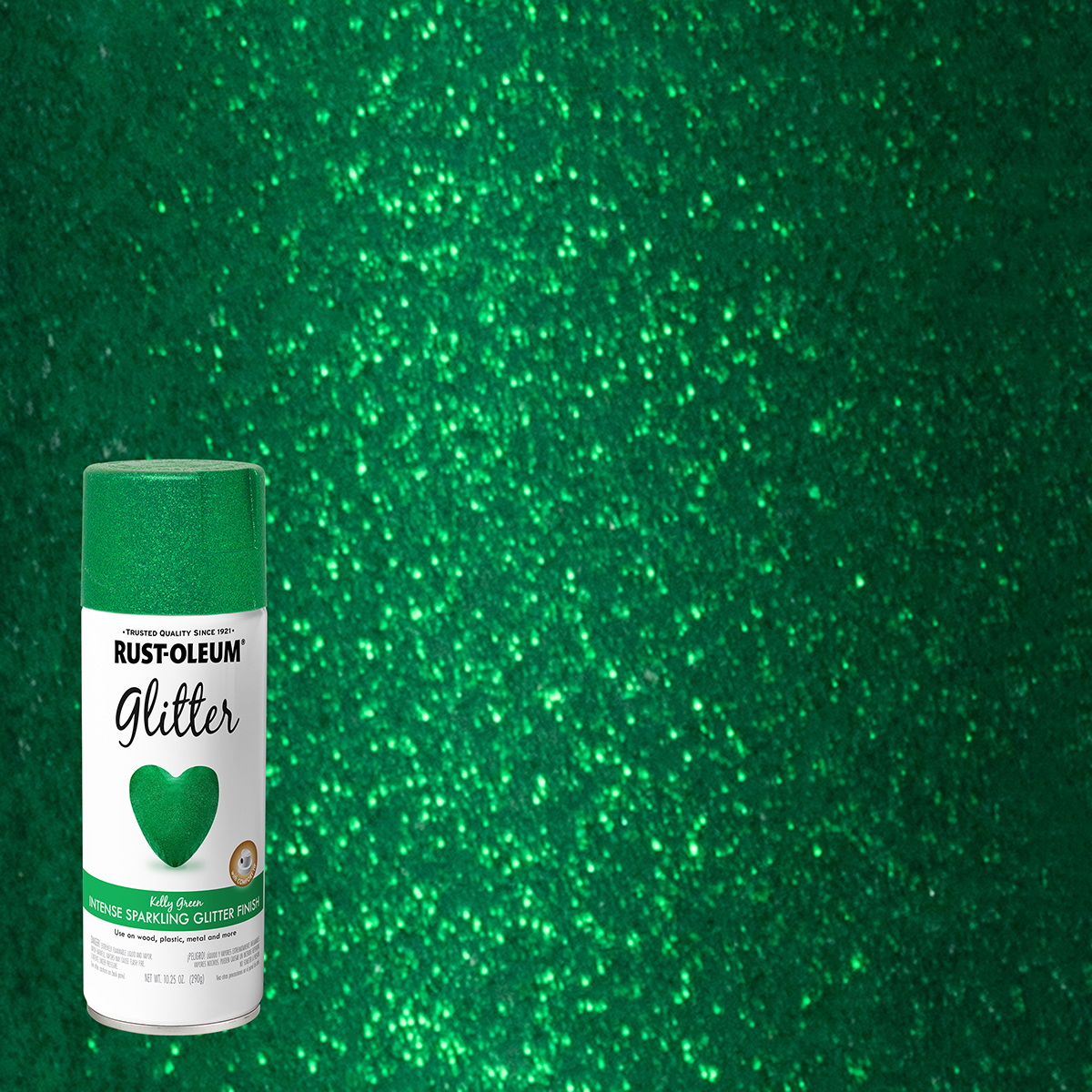 slide 1 of 9, Rust-Oleum Glitter Spray Paint - 277781, Green, 10.25 oz