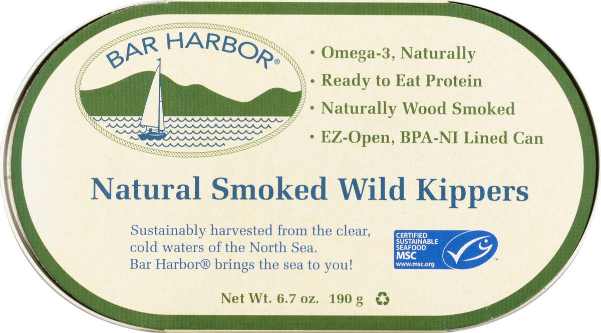 slide 10 of 13, Bar Harbor Natural Smoked Wild Kippers, 6.7 oz