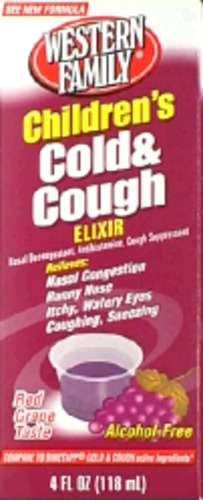 slide 1 of 1, Western Family Child Cough Cold Red Grape, 1 ct