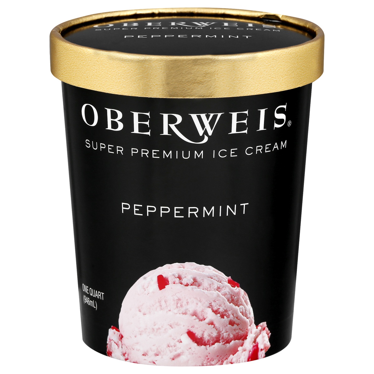 slide 1 of 1, Oberweis Peppermint Ice Cream, 32 oz