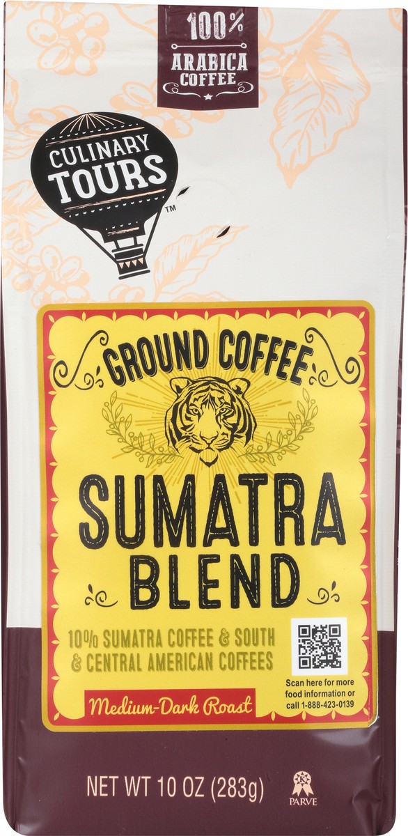 slide 12 of 13, Culinary Tours Medium-Dark Roast Ground Sumatra Blend Coffee- 10 oz, 10 oz