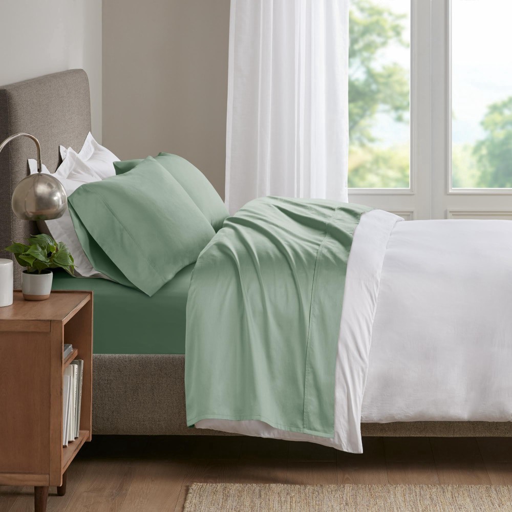 slide 2 of 2, Modavari Home Fashions Egyptian Ss Queen- Green, Queen Size