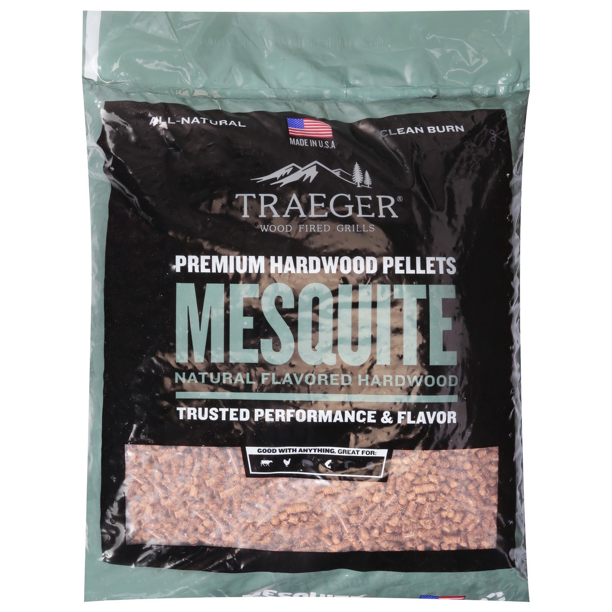 slide 1 of 9, Traeger Premium Mesquite Hardwood Pellets 20 lb, 20 lb