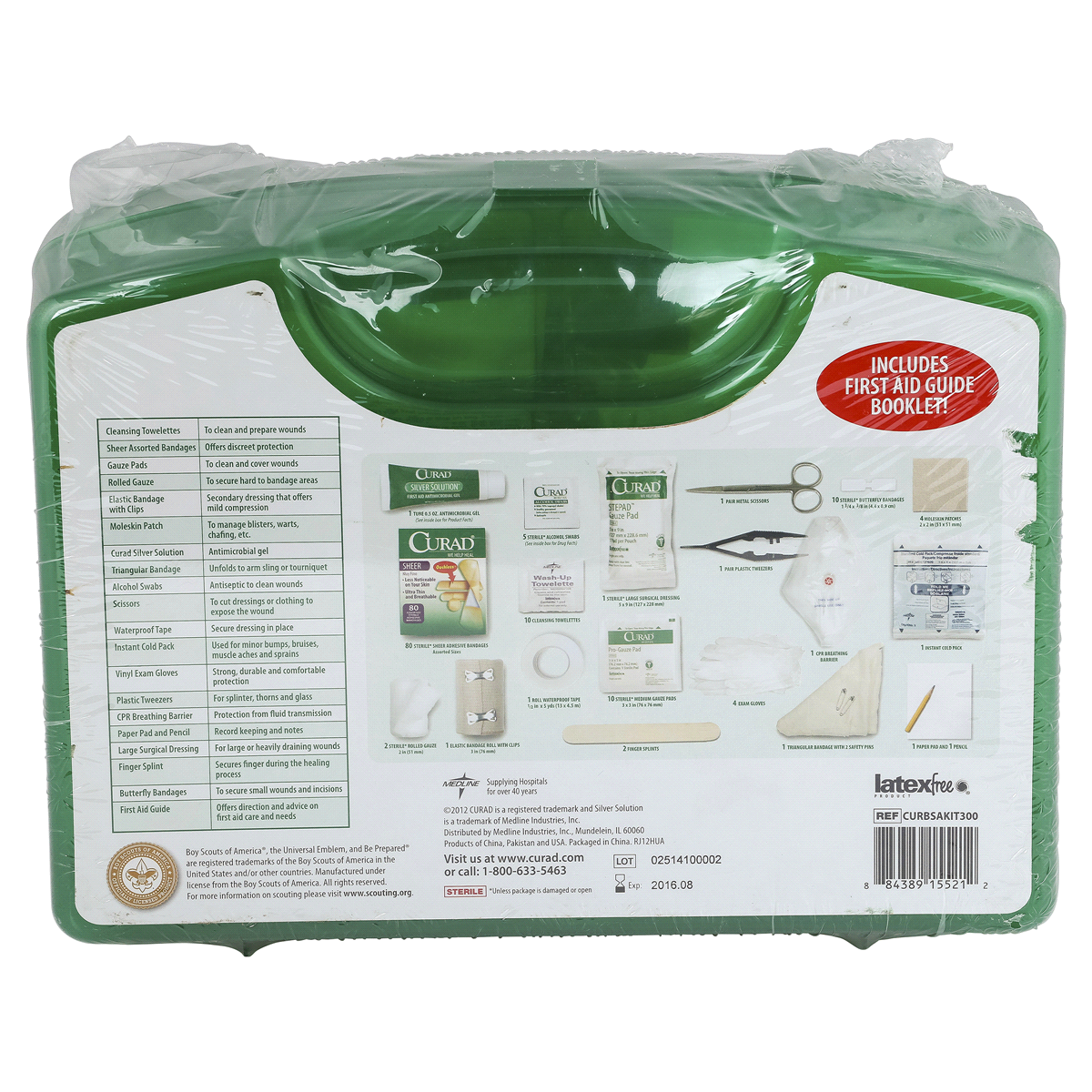 slide 2 of 2, Curad Boy Scout First Aid Kit, 140 ct