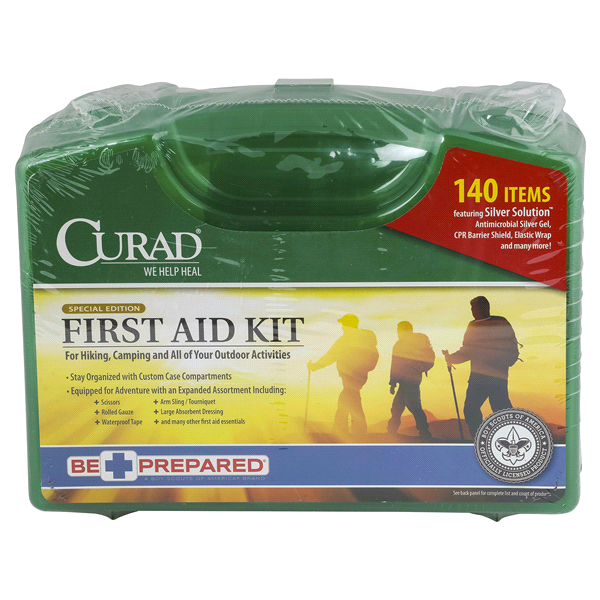 slide 1 of 2, Curad Boy Scout First Aid Kit, 140 ct