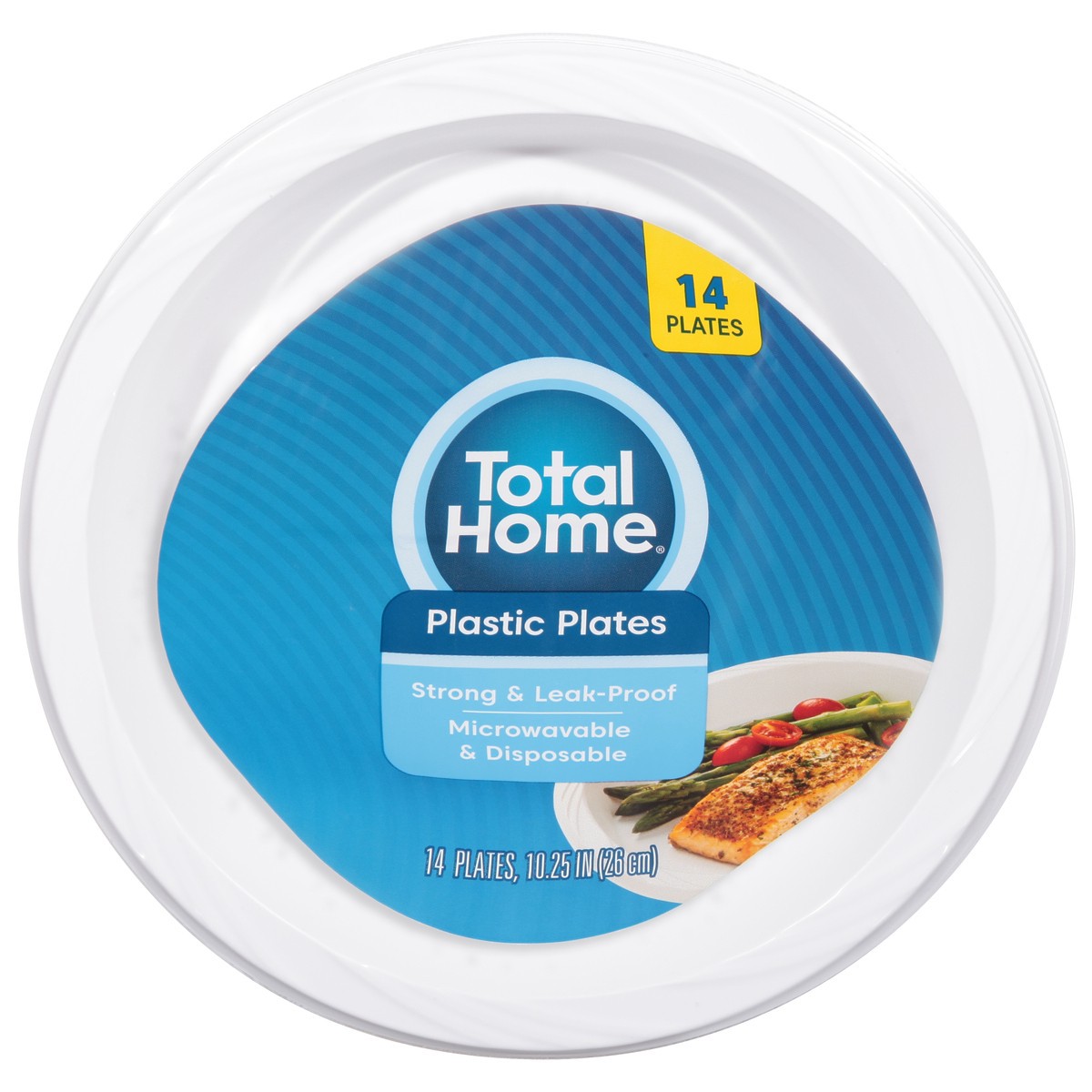 slide 8 of 13, Total Home Microwavable Plastic Dinner Plates , 14 Ct, 1 ct