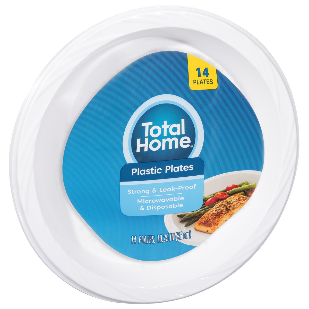 slide 2 of 13, Total Home Microwavable Plastic Dinner Plates , 14 Ct, 1 ct