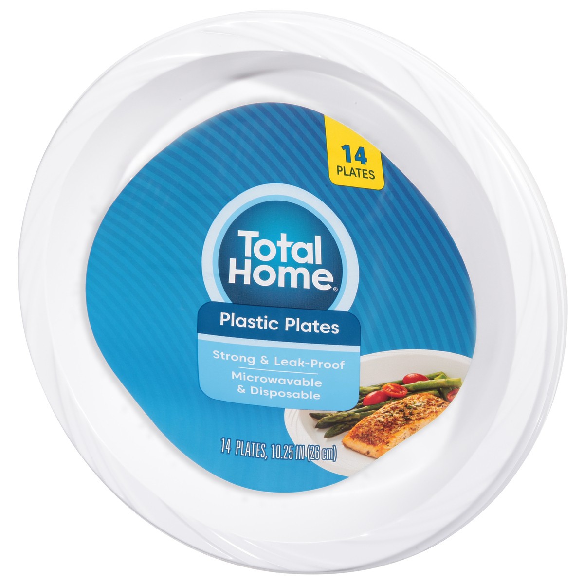 slide 5 of 13, Total Home Microwavable Plastic Dinner Plates , 14 Ct, 1 ct