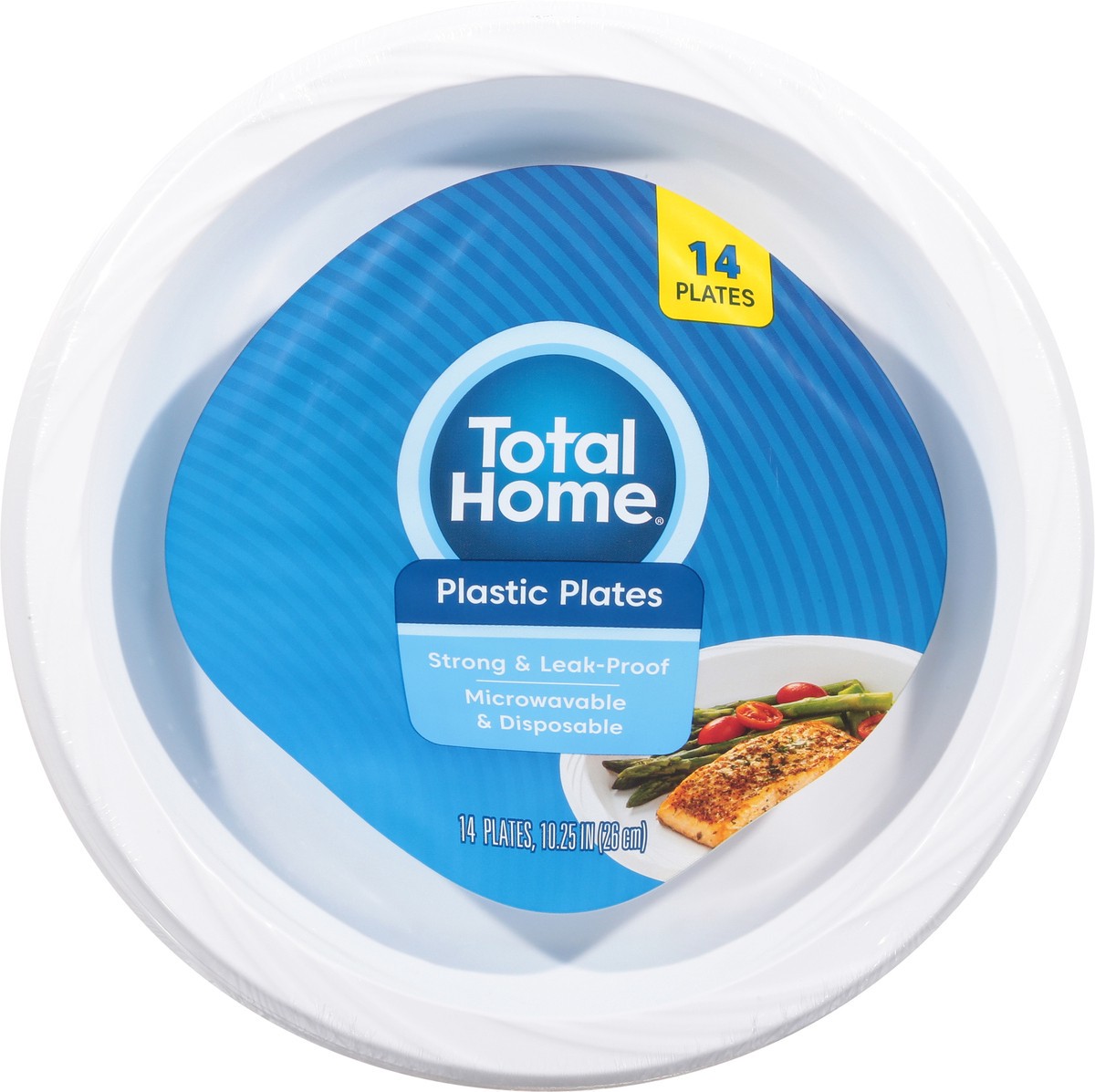 slide 4 of 13, Total Home Microwavable Plastic Dinner Plates , 14 Ct, 1 ct