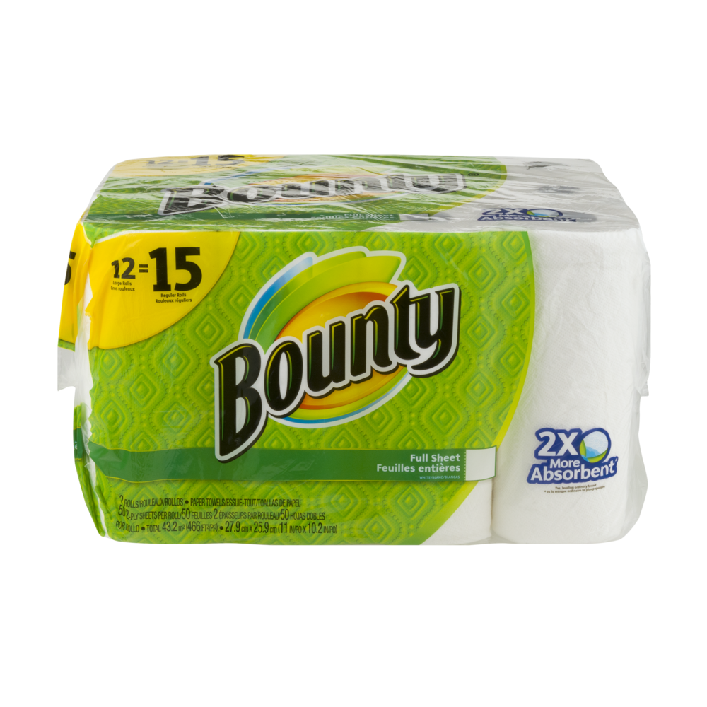 slide 1 of 1, Bounty Full Sheet Paper Towels, 600 ct; 12 liter