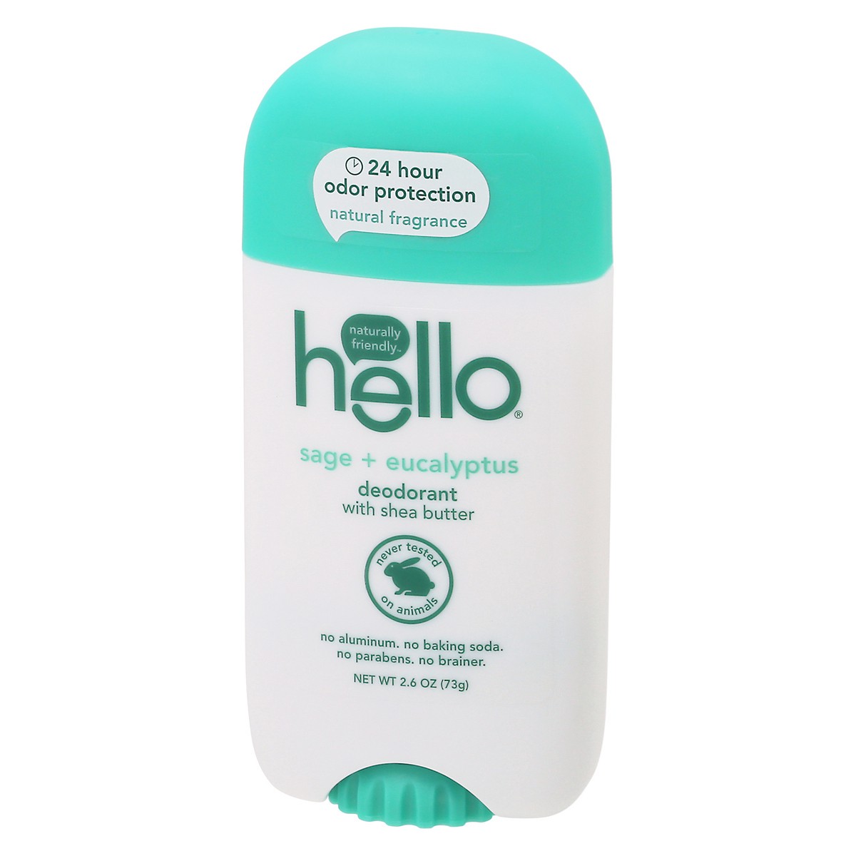 slide 9 of 9, hello Sage + Eucalyptus Aluminum Free Deodorant for Women and Men with Shea Butter, 24-Hour Freshness, Baking Soda Free Deodorant, Dermatologically Tested, 2.6 Oz. Stick, 2.6 oz