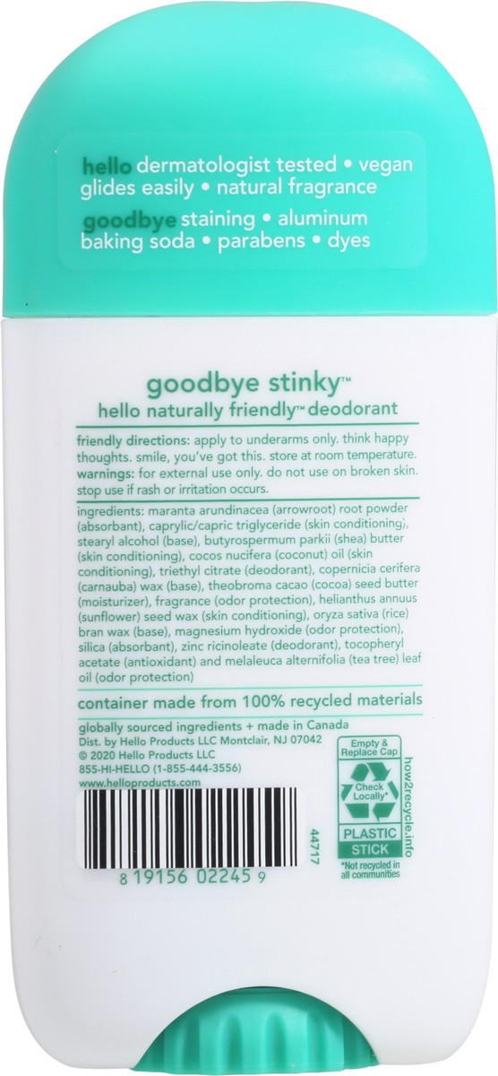 slide 2 of 9, hello Sage + Eucalyptus Aluminum Free Deodorant for Women and Men with Shea Butter, 24-Hour Freshness, Baking Soda Free Deodorant, Dermatologically Tested, 2.6 Oz. Stick, 2.6 oz