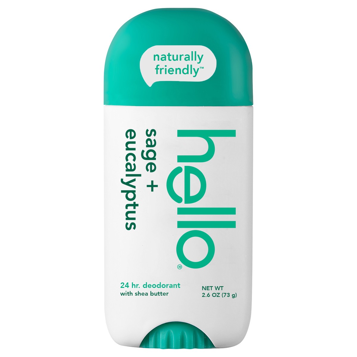 slide 1 of 9, hello Sage + Eucalyptus Aluminum Free Deodorant for Women and Men with Shea Butter, 24-Hour Freshness, Baking Soda Free Deodorant, Dermatologically Tested, 2.6 Oz. Stick, 2.6 oz