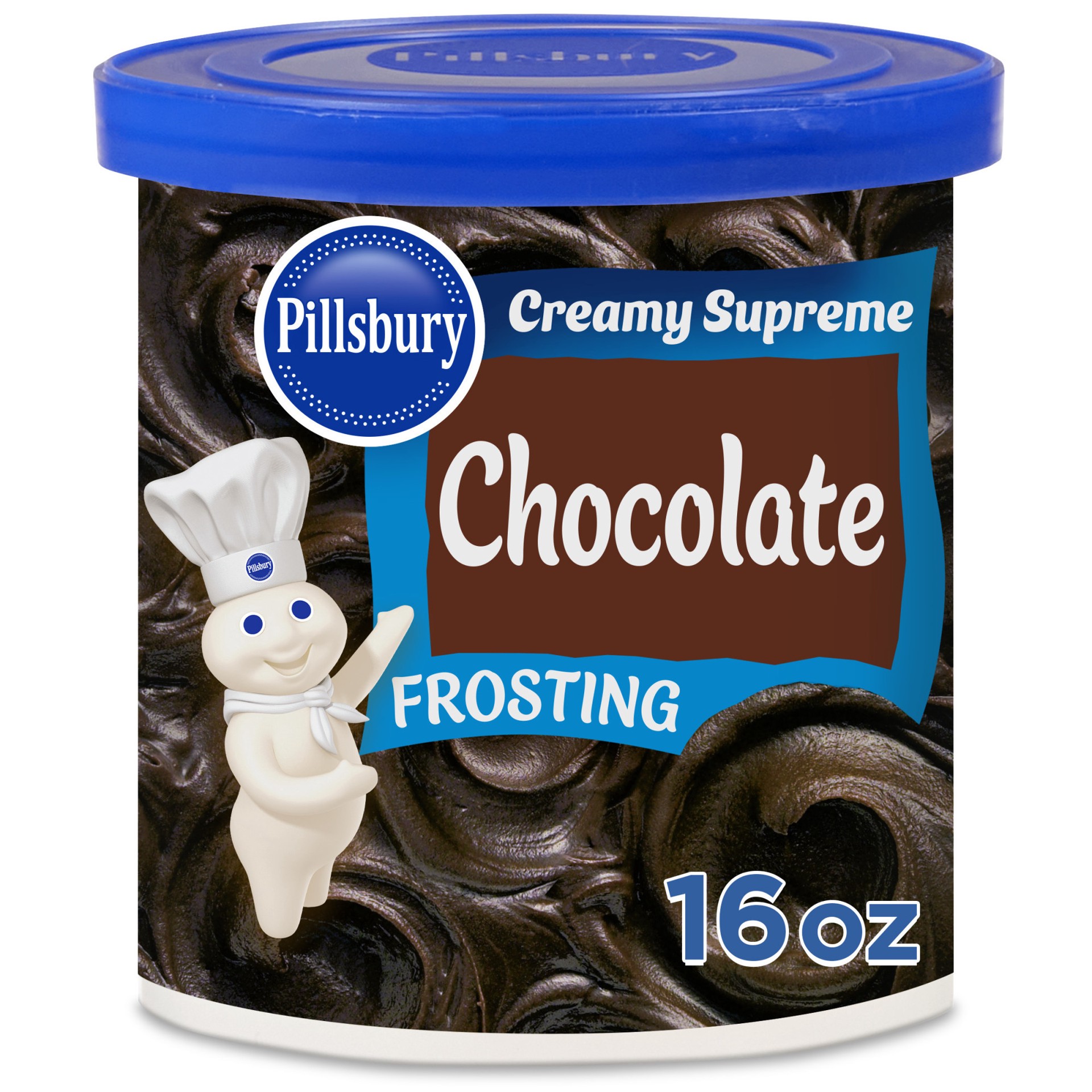 slide 1 of 9, Pillsbury Creamy Supreme Chocolate Frosting, 16 Oz Tub, 16 oz