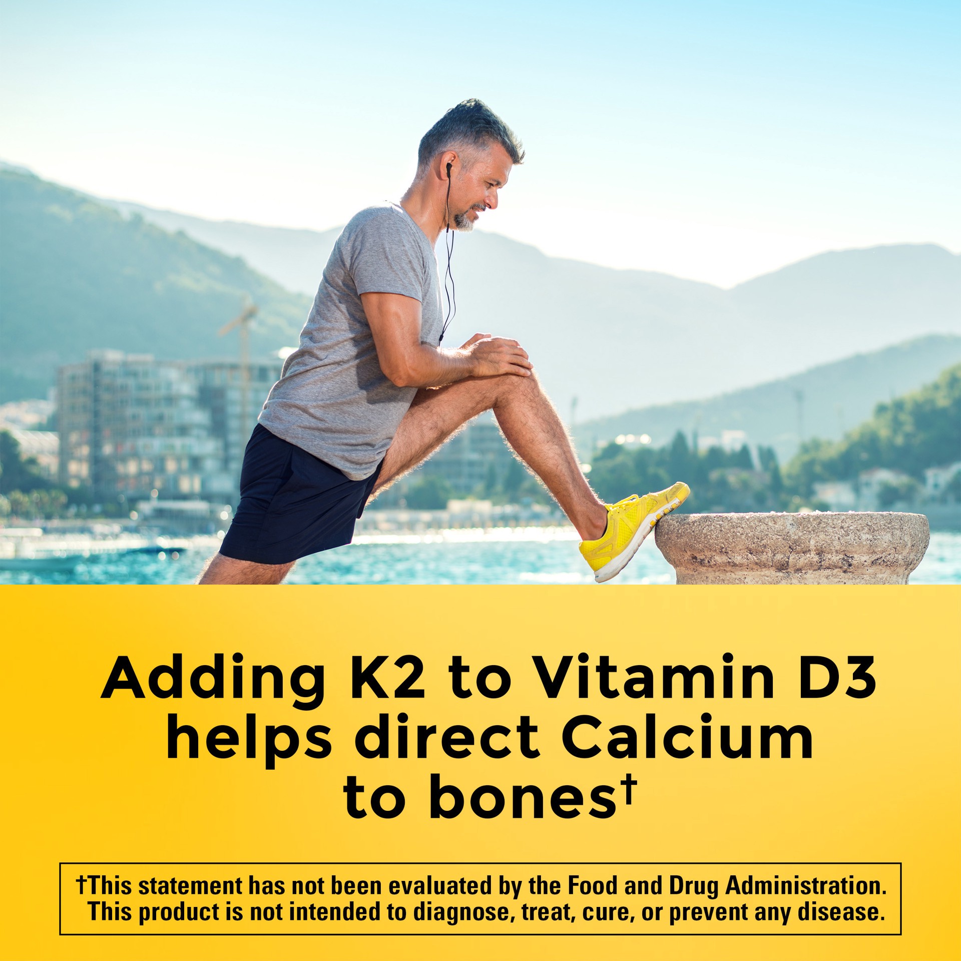 slide 5 of 9, Nature Made Vitamin D3 K2 Gummies, Vitamin D 5000 IU Per Serving for Bone, Teeth, Muscle and Immune Support, 50 Gummy Vitamins, 25 Day Supply, 50 ct