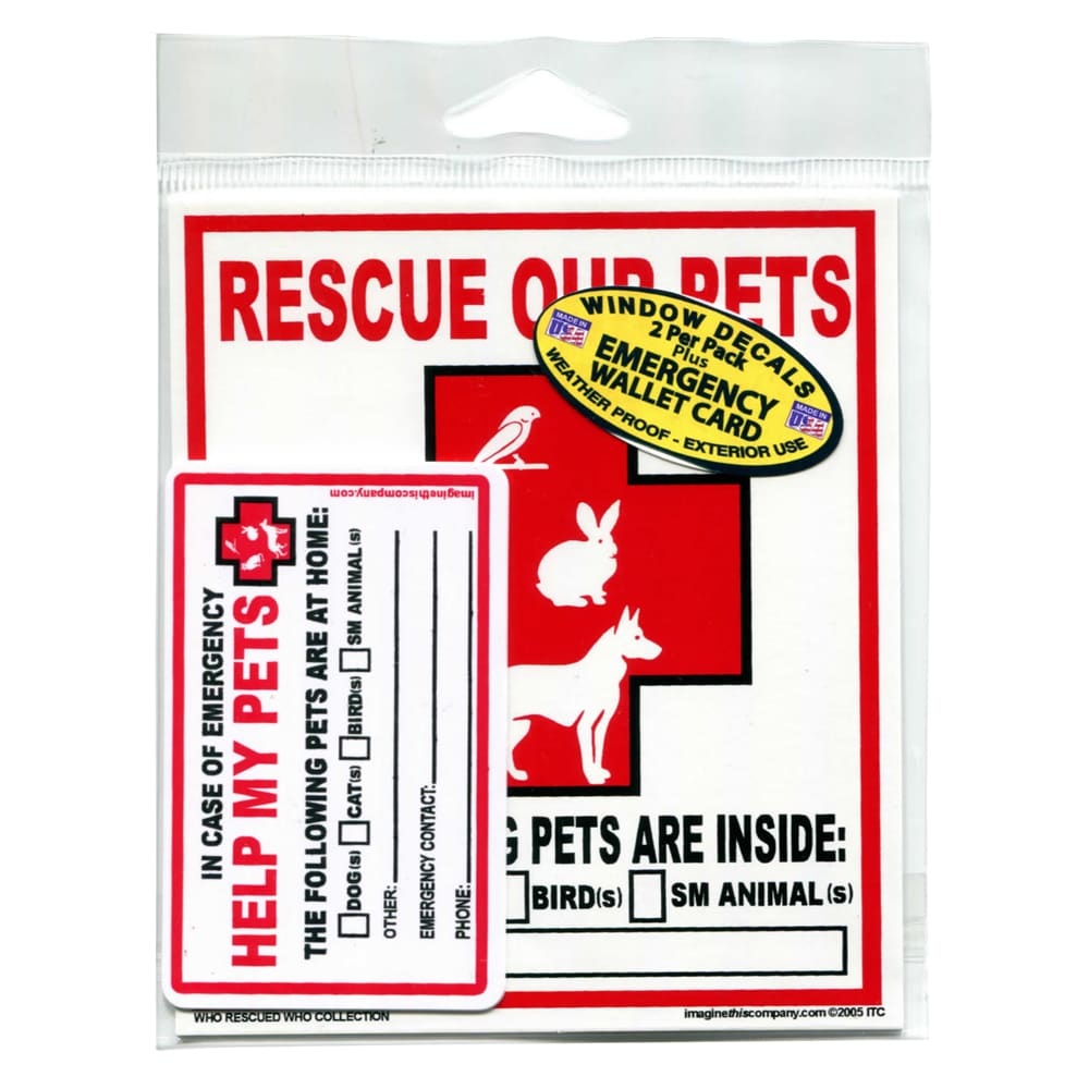 slide 1 of 1, Imagine This Emergency Pet Rescue Decals, 2 ct