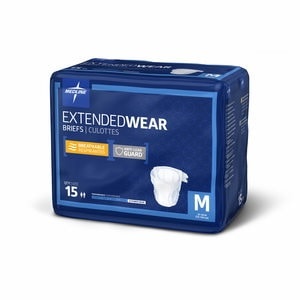 slide 1 of 1, Medline Industries Medline Extended Wear High-Capacity Adult Incontinence Briefs, Medium, 15 ct