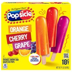 Popsicle Orange Cherry Grape Ice Pops