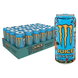 Monster Energy On the eve of October 31st each year friends and family gather to celebrate "Dia de Los Muertos." Marigolds, mysticism, and memories combined with food and drink entice the sounds of the departed to join the party. Mango Loco is a heavenly blend of exotic juices certain to attract even the most stubborn spirit. Crazy good taste with just enough of that Monster magic to keep the party going for days…Unleash The Beast!