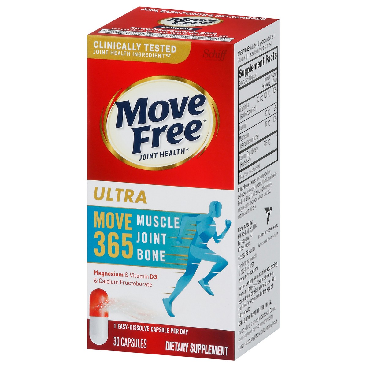 slide 2 of 9, Move Free Capsules Ult Muscle Joint Bone, 30 ct