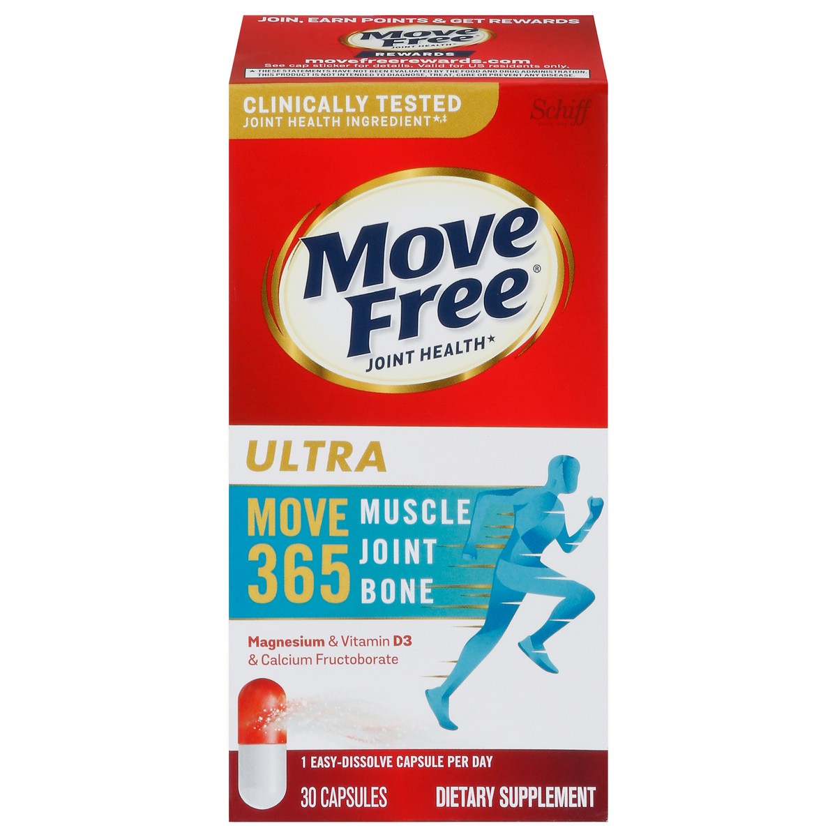 slide 1 of 9, Move Free Capsules Ult Muscle Joint Bone, 30 ct