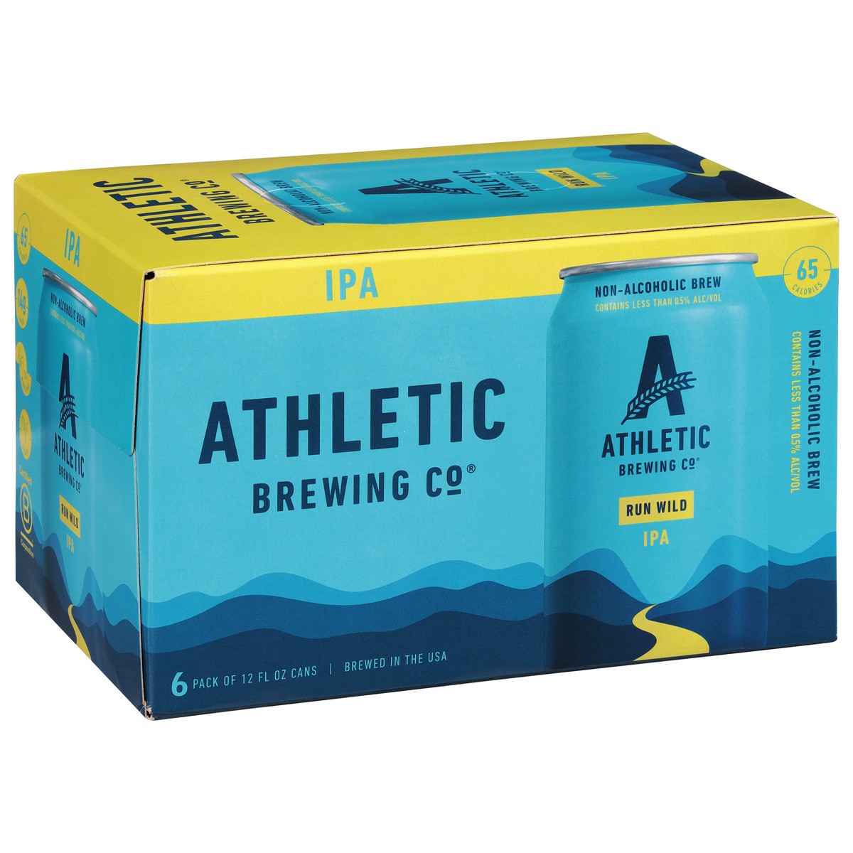 slide 8 of 9, Athletic Brewing Beer, IPA, Run Wild, 6 Pack, 6 ct; 12 oz
