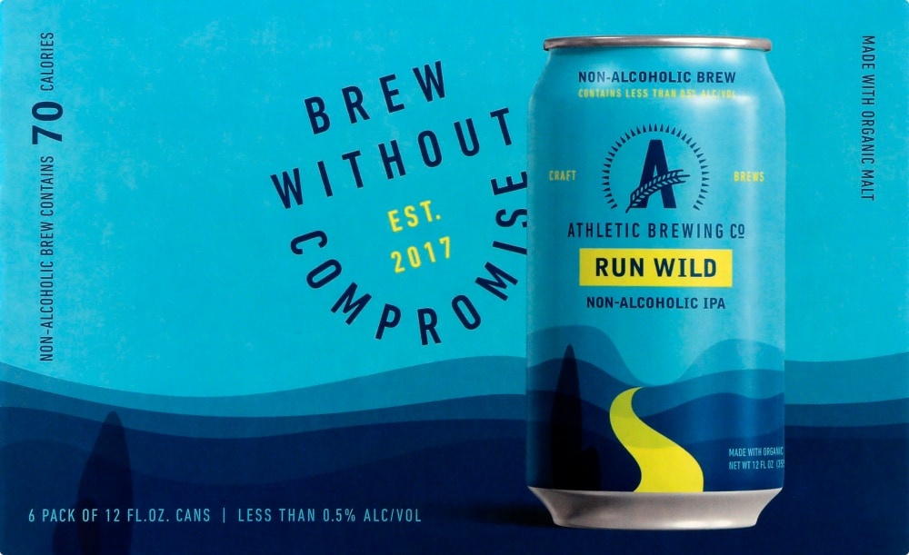 slide 1 of 1, Athletic Brewing Co. Run Wild Non Alcoholic Ipa, 4 ct; 16 oz