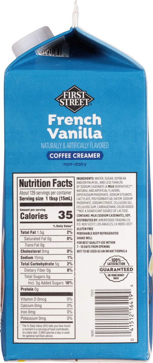 slide 13 of 13, First Street French Vanilla Creamer - 64 oz, 64 oz