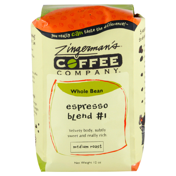 slide 1 of 4, Zingerman's Coffee Company Espresso Blend #1 Whole Bean, 12 oz