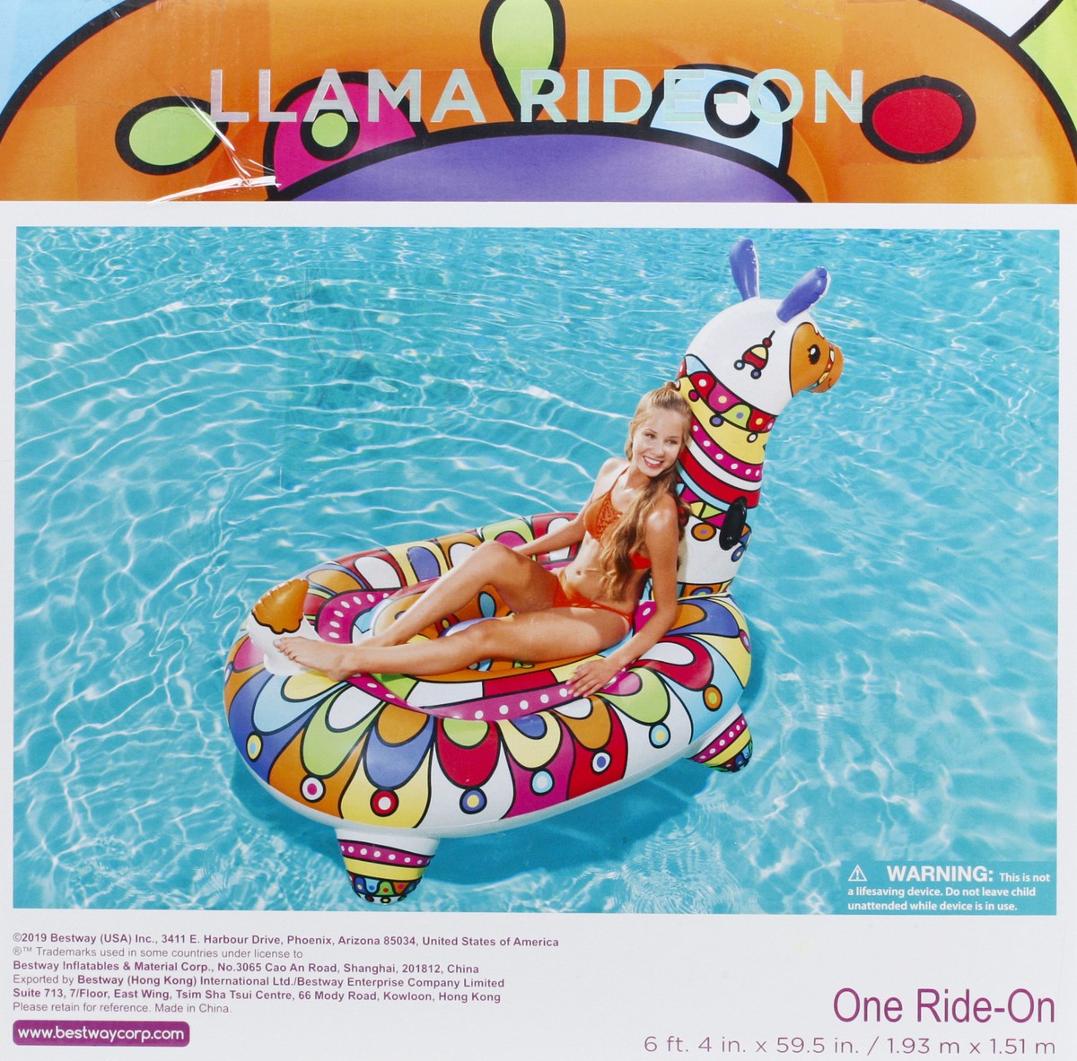 slide 6 of 6, Bestway Pop Llama Ride On, 1 ct