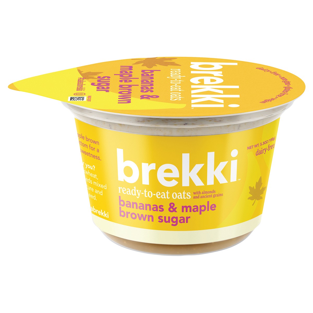 slide 1 of 9, brekki Bananas & Maple Brown Sugar Ready-to-eat Oats, 1 ct