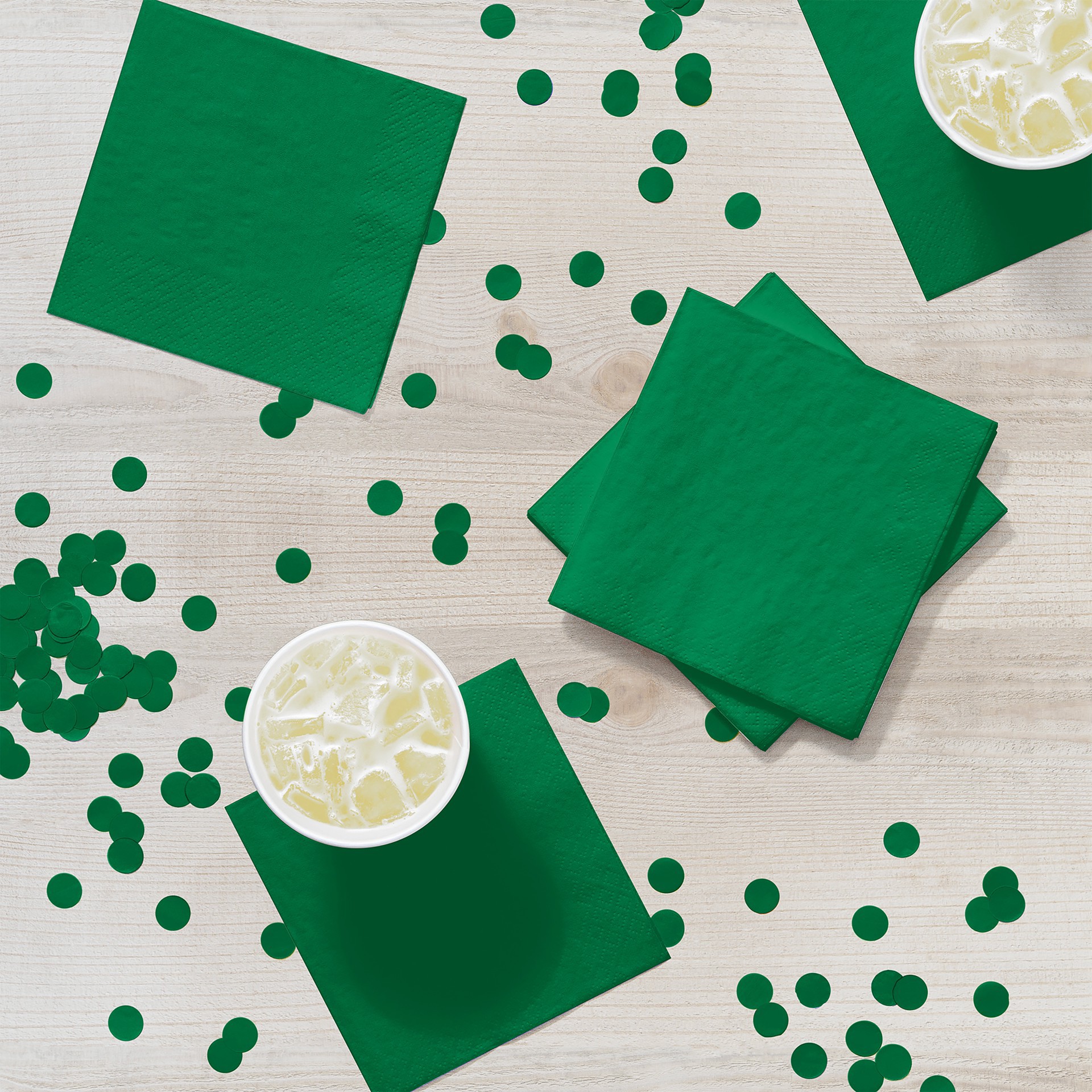 slide 3 of 3, Green Cocktail Beverage Napkin, 50 ct
