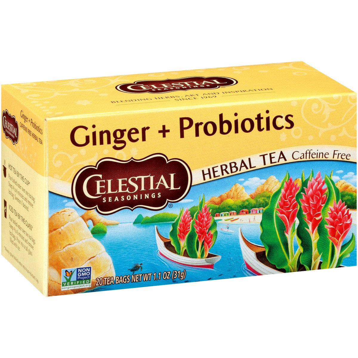 slide 7 of 8, Celestial Seasonings Ginger Probiotics Herbal Tea - 20 ct, 20 ct