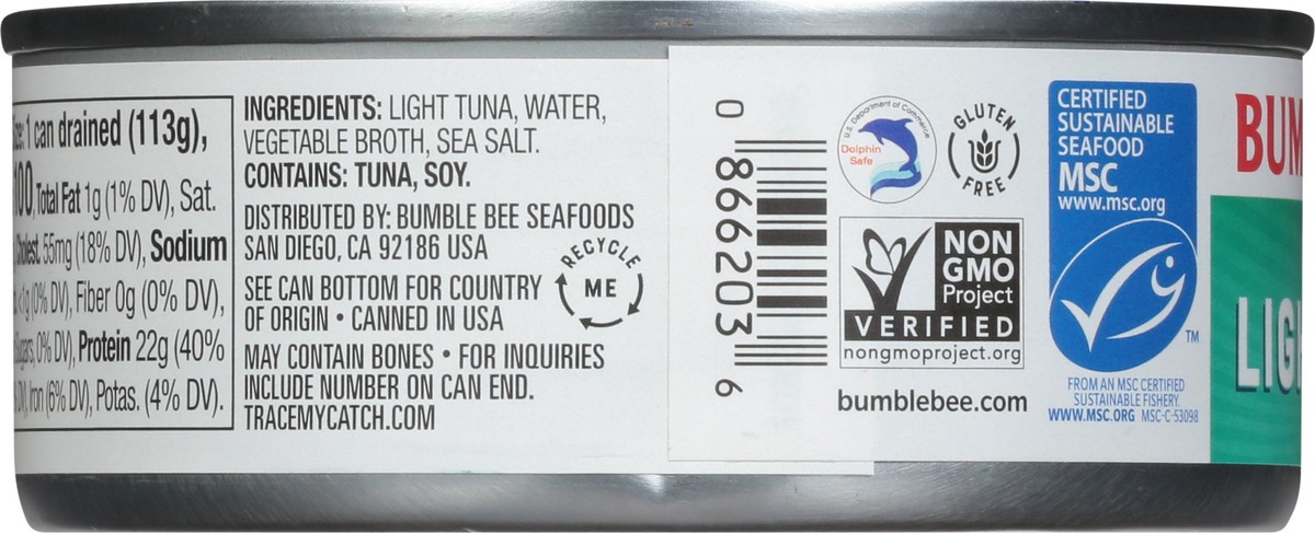 slide 5 of 9, Bumble Bee Chunk Light Tuna in Water 5 oz. Can, 5 oz