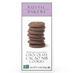 Rustic Bakery Cookies Chocolate Cacao Nib 6oz - 6 OZ