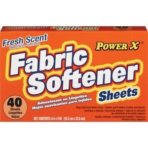 slide 1 of 1, PowerX Fresh Scent Fabric Softener Sheets, 40 ct