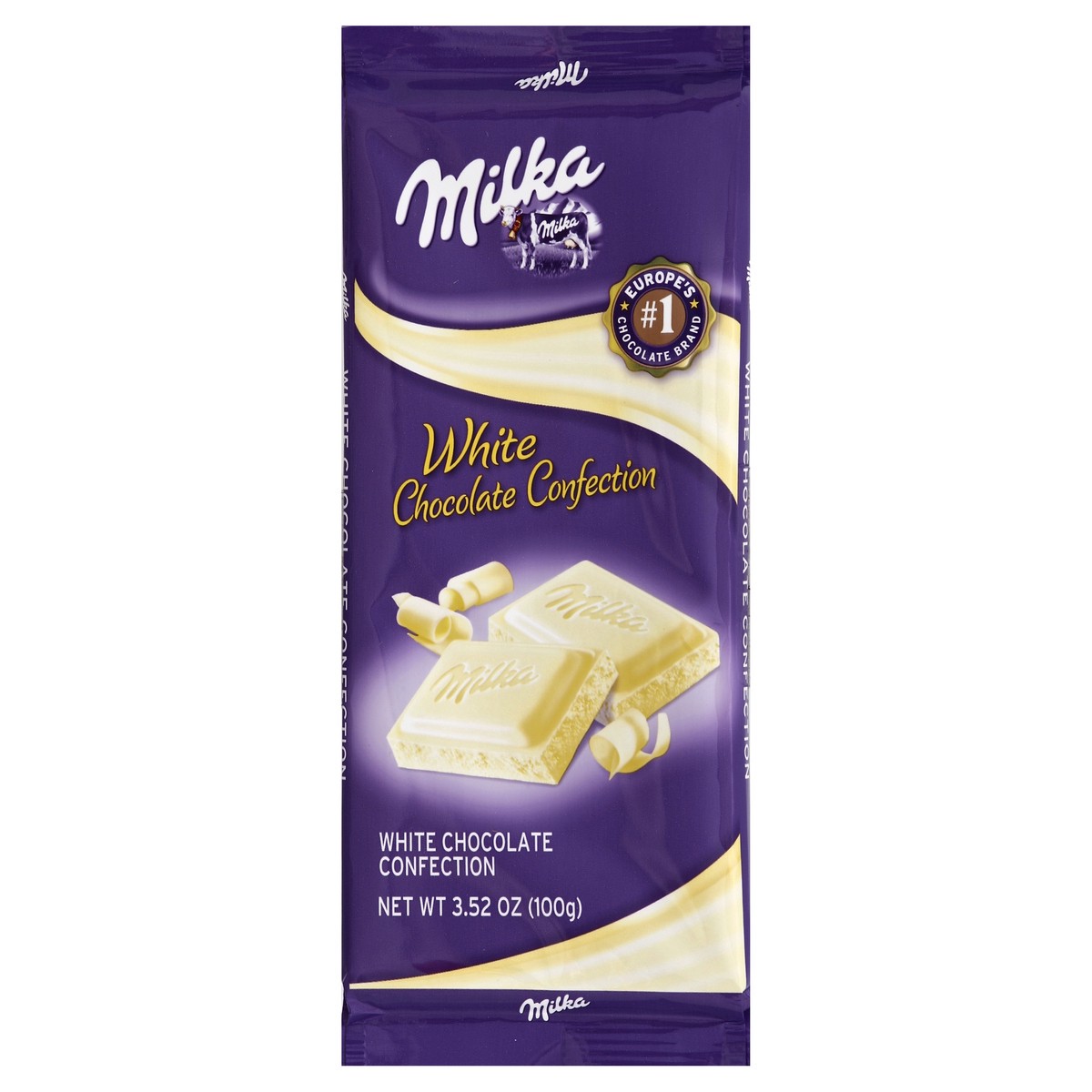 slide 5 of 6, 3.52Z Milka White Chocolate, 0.23 lbs