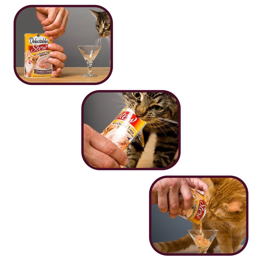 slide 4 of 4, Delectables Lickable Treat Non Seafood Recipe Stew with Chicken 1.4 oz, 1.4 oz